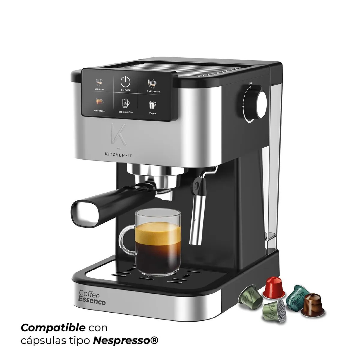 KITCHEN IT - Cafetera Espresso Cool Shot 5 en 1 Kitchen-it