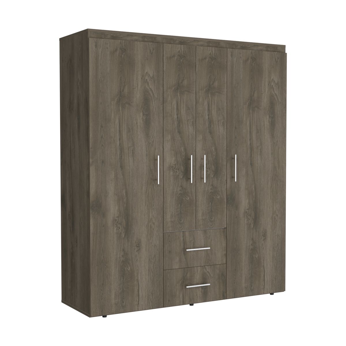 TUHOME - Clóset 4 Puerta(s) 2 Cajón(es) 3 Repisa(s) 150.3x177.9x50.4 cm Café