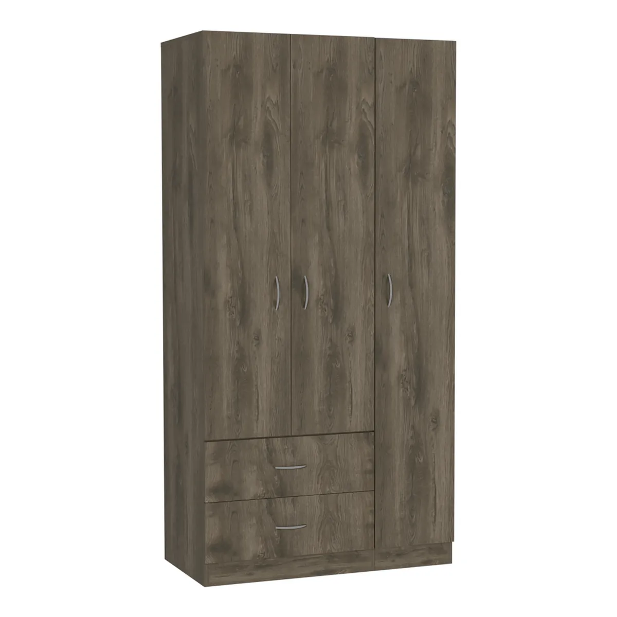 TUHOME - Clóset 3 Puerta(s) 2 Cajón(es) 3 Repisa(s) 90x180.4x47 cm Café