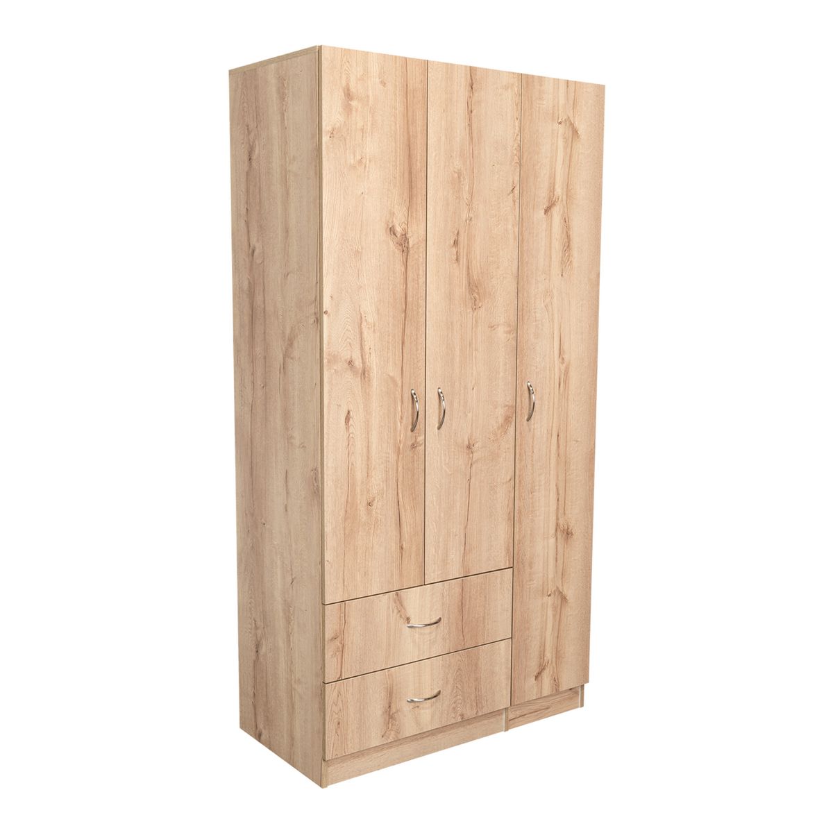 TUHOME - Clóset 3 Puerta(s) 2 Cajón(es) 3 Repisa(s) 90x180.4x47 cm Multicolor
