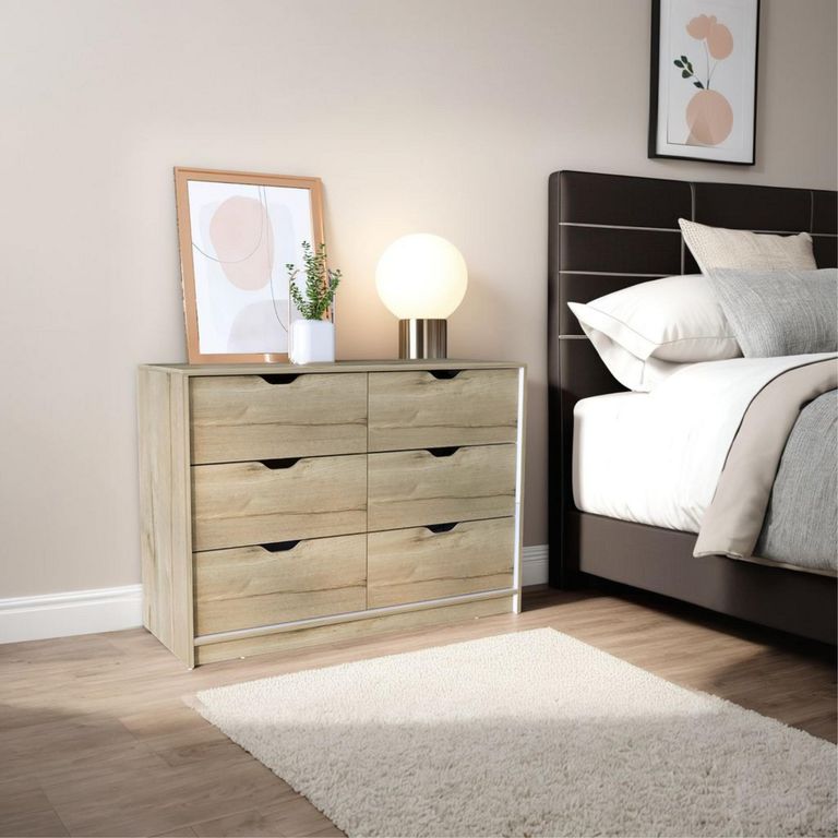 Cómoda 4 Cajón(es) Basilea 107.1x77.6x41.3 cm Duna/Blanco