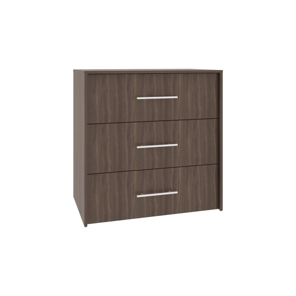 TUHOME - Cómoda 3 Cajón(es) Bigaf 80x82.1x52.3 cm Milan/Wengue