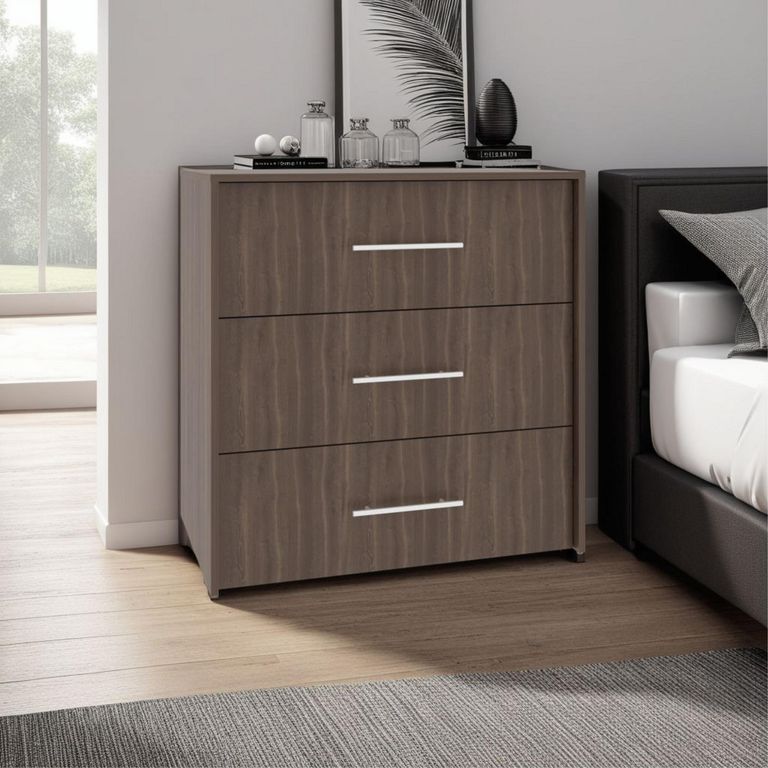 Cómoda 3 Cajón(es) Bigaf 80x82.1x52.3 cm Milan/Wengue