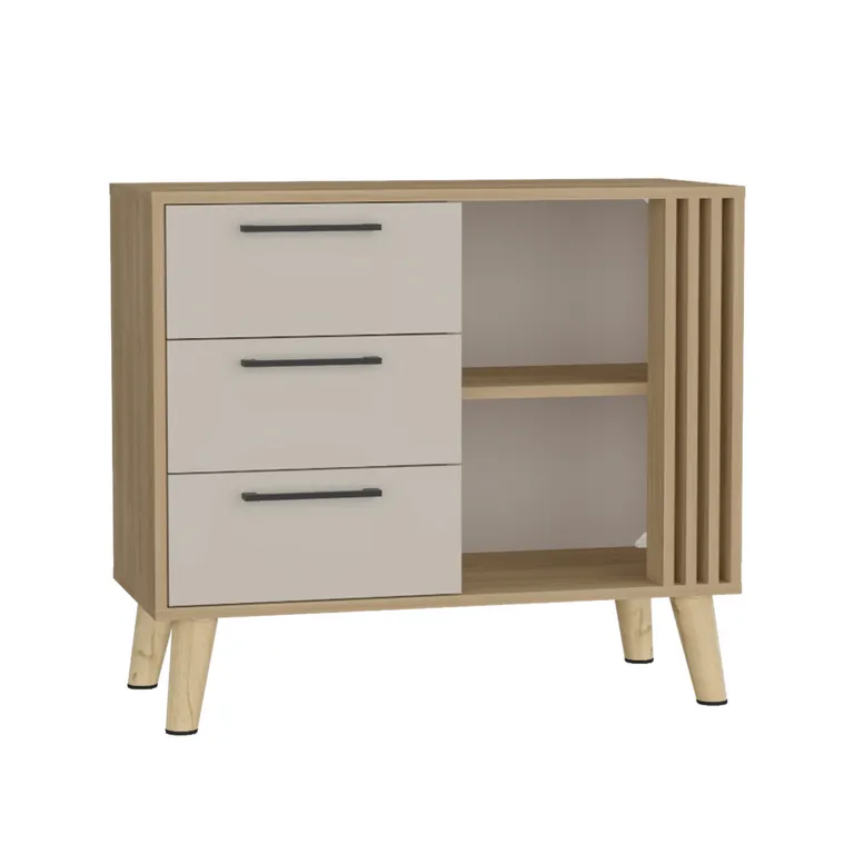 Cómoda 3 Cajón(es) Vance 80x70x35.3 cm Fresno europeo/Capri