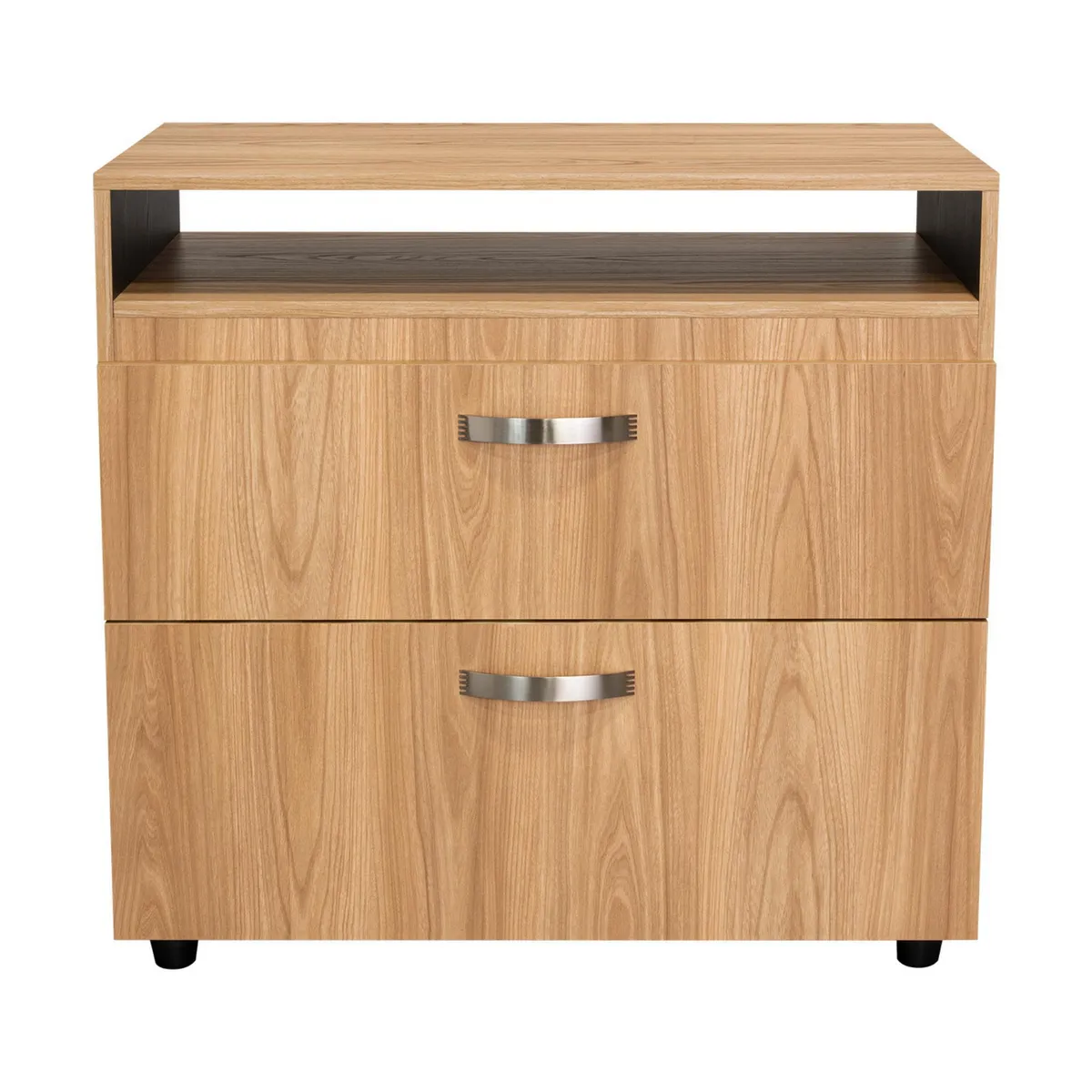 TUHOME - Cómoda 2 Cajón(es) Barilo 80x76x41.8 cm Fresno/Wengue