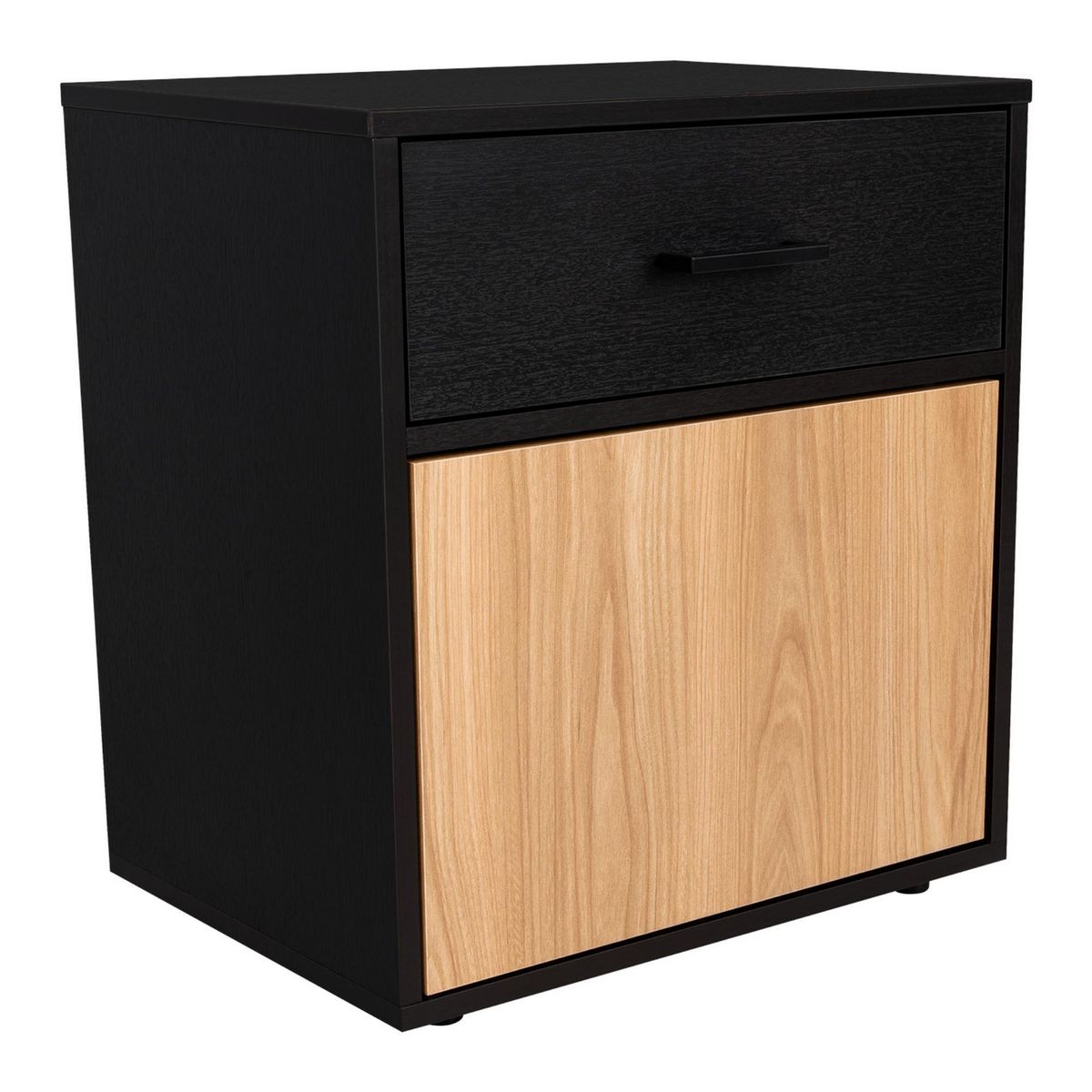 TUHOME - Velador 1 Cajón(es) Grayson 50x55x37.6 cm Wengue/Fresno