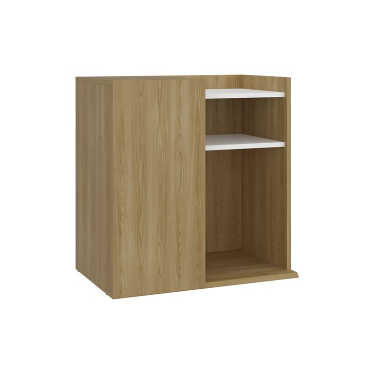 Velador 0 Cajón(es) Cairo 63.4x65.6x40.4 cm Fresno europeo/Blanco