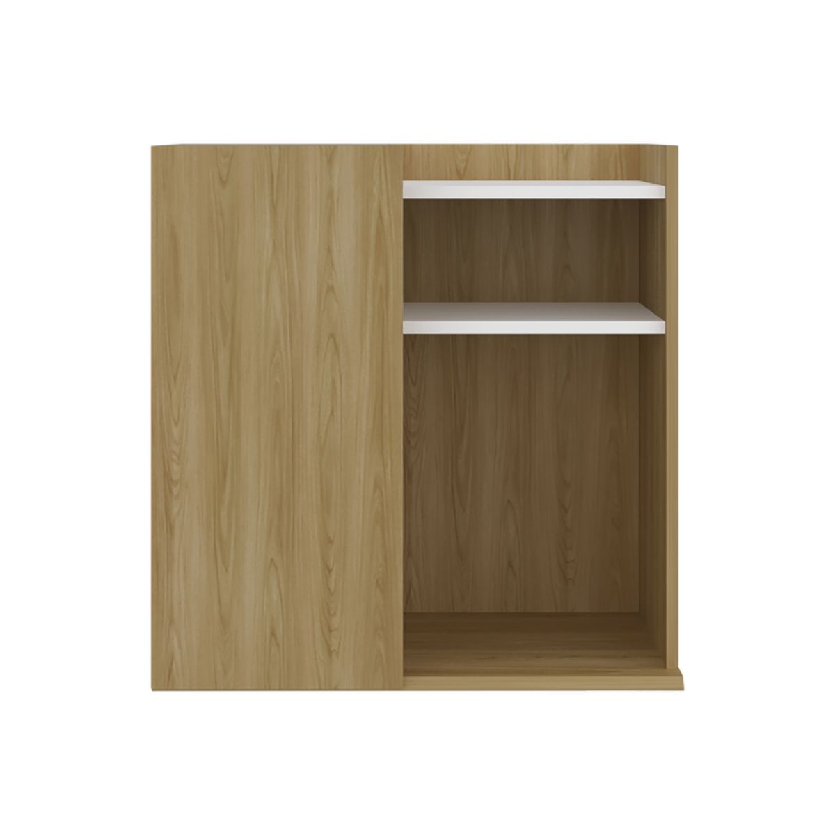 TUHOME - Velador 0 Cajón(es) Cairo 63.4x65.6x40.4 cm Fresno europeo/Blanco