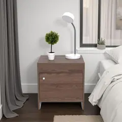 TUHOME - Velador 0 Cajón(es) Colore 40x41.6x35.2 cm Milan/Blanco