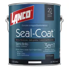 LANCO - Esmalte al agua imper seal coat blanco semi brillo 1 gl