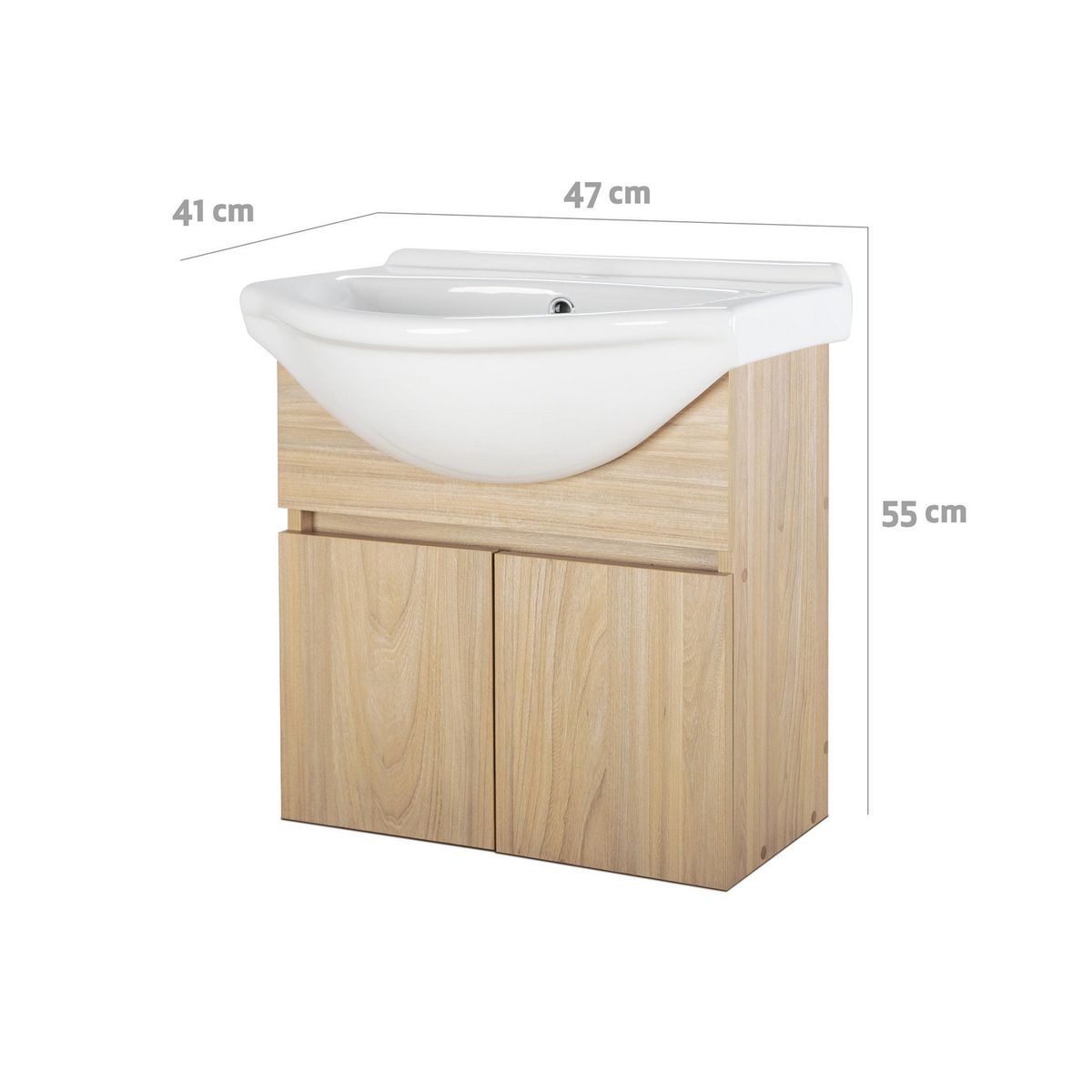 CIC - Mueble de baño CANNES Olmo 47x55x41 cm