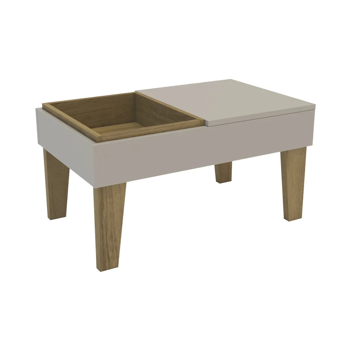 EXIT - Mesa de Centro Veneza Roble/Beige 67.7x41.4x35.1 cm
