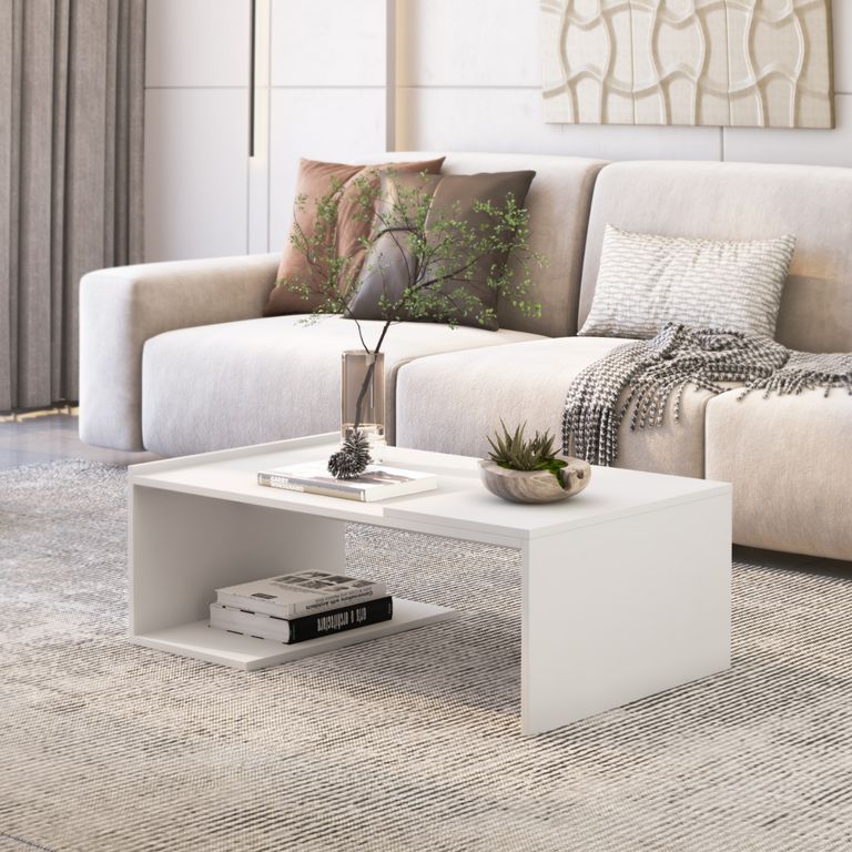 EXIT Mesa de Centro Torino Blanco 89.5x54x31 cm