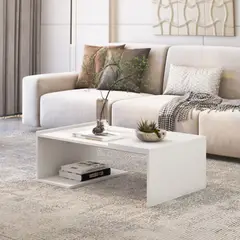 EXIT - Mesa de Centro Torino Blanco 89.5x54x31 cm