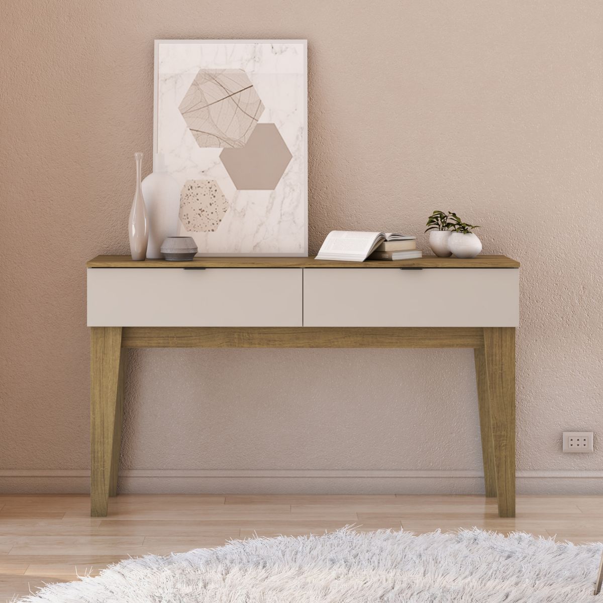 EXIT - Arrimo Isis Roble/Blanco 136x38.5x80.5 cm