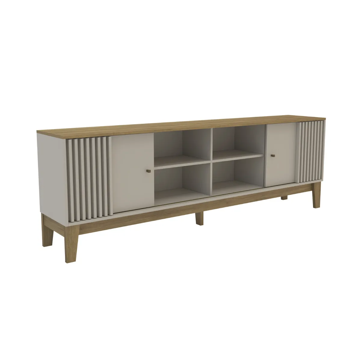 EXIT - Rack TV 80 " Florencia Nogal/Beige 200x66.3x36 cm