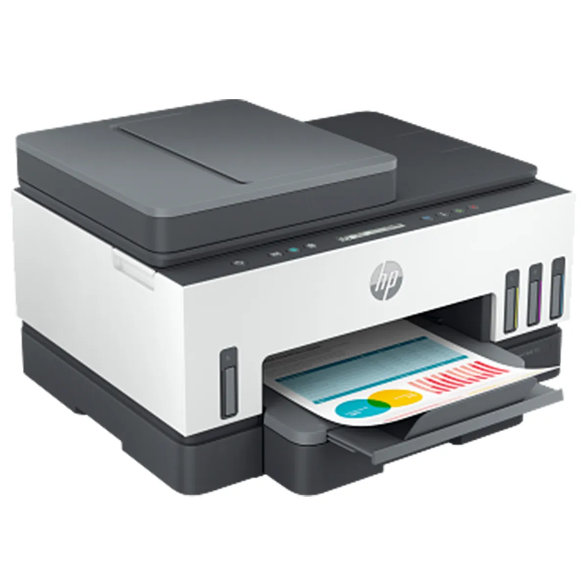 HP - Impresora Multifuncional Inyección a color TANK 750 Blanco/Gris