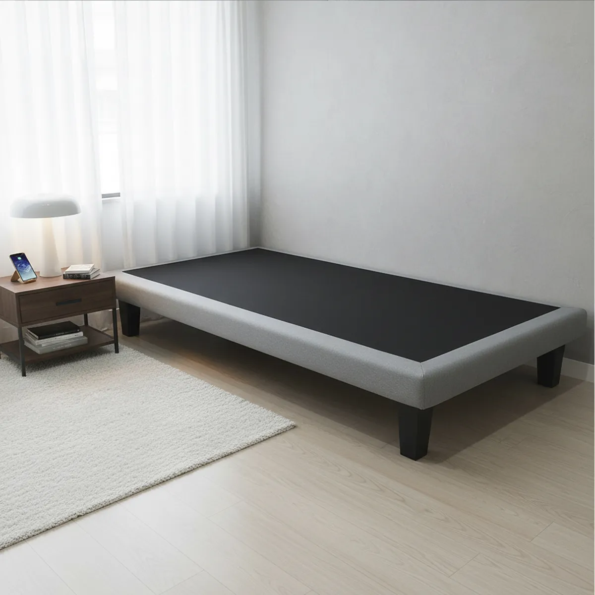 ILLUSIONS - Base Cama 1 plaza Europea Gris