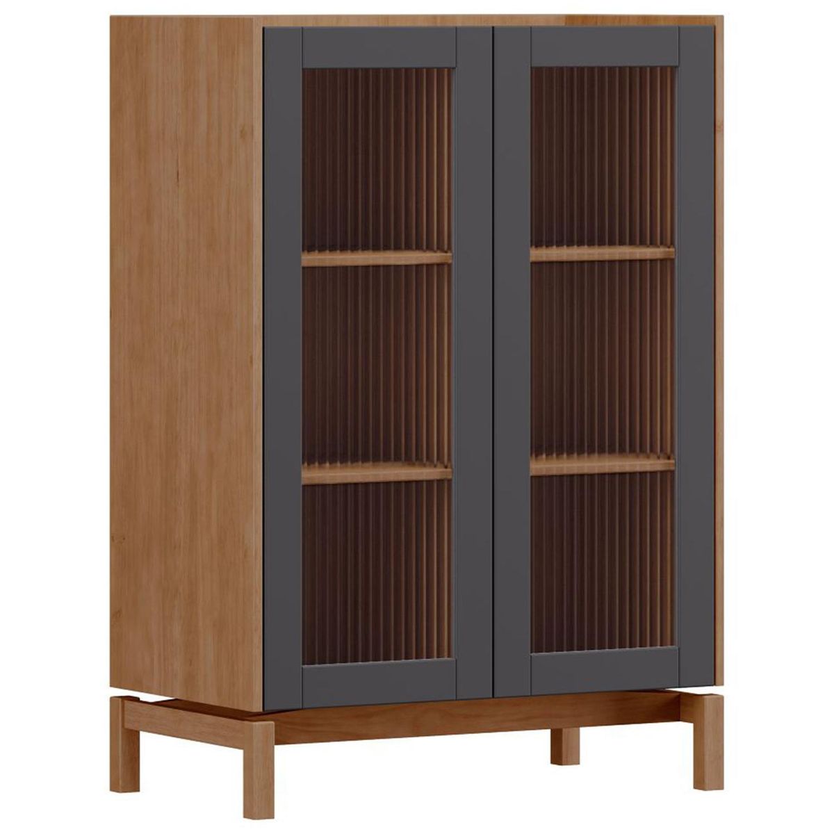 ROCA - Bar 80x115x45 cm Grafito/Roble