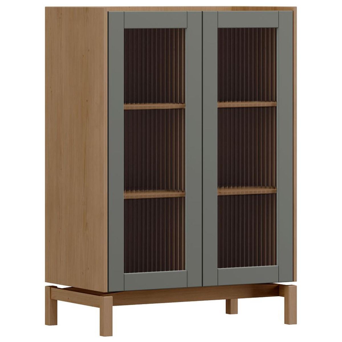 ROCA - Bar 80x115x45 cm Verde/Roble