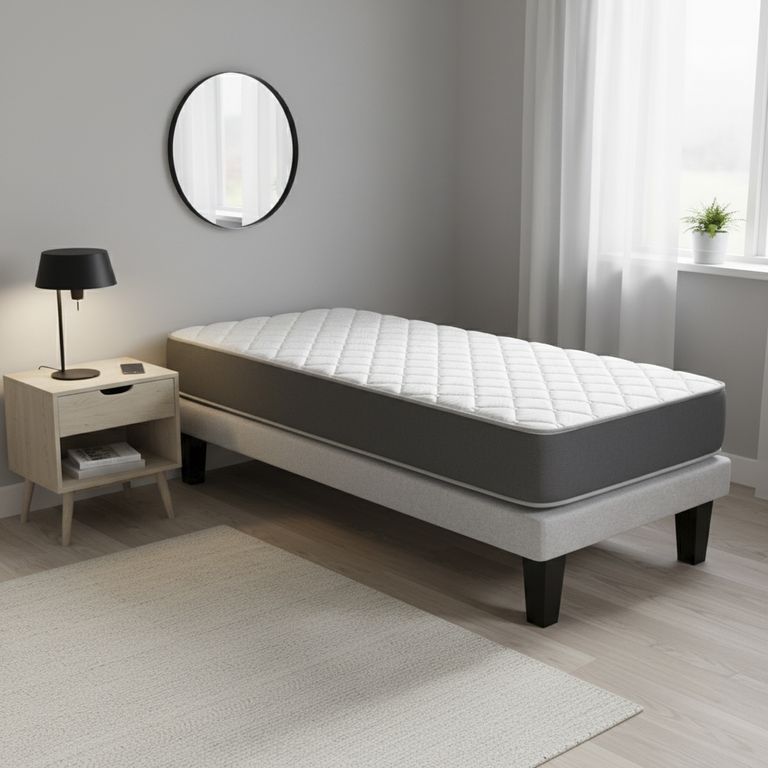Cama 1 plaza Europea Forest Gris
