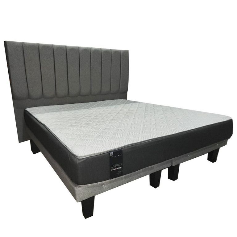 Set base + colchón y respaldo 2,5 plazas Forest Gris