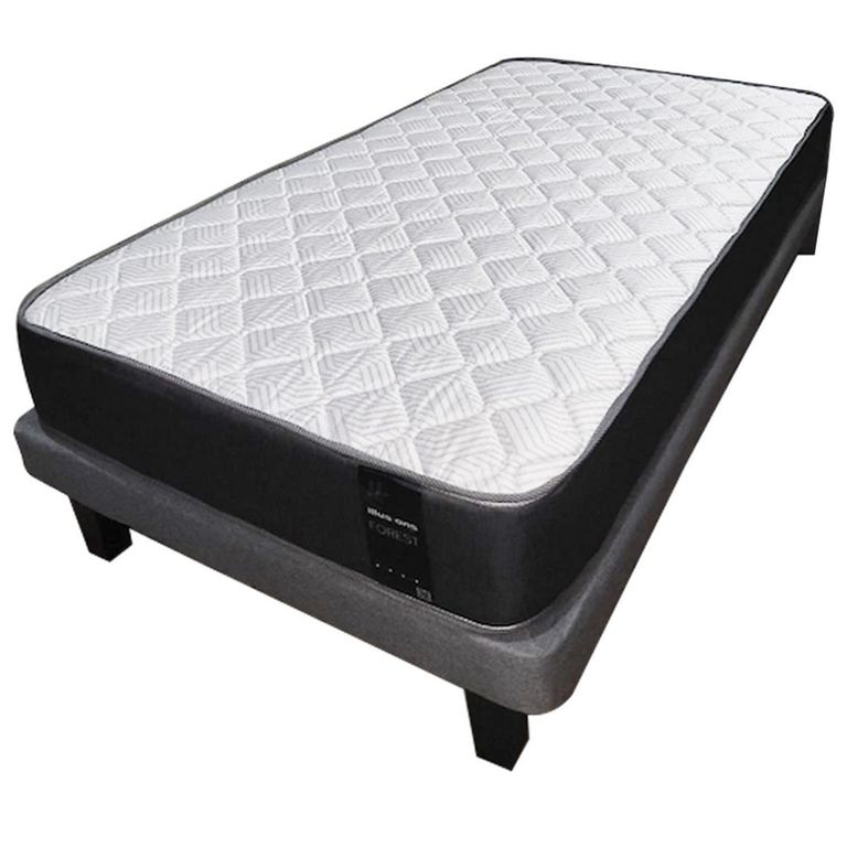 Cama Europea Forest 1.5 plazas Gris