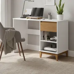 ROCA - Escritorio Tucuman Blanco/Roble 110x79x50 cm