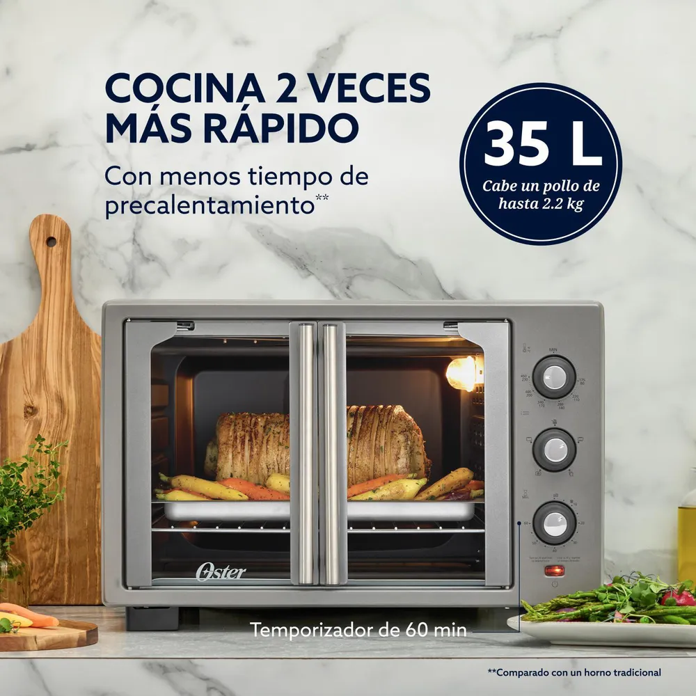 Oster TSSTTV35FDMAFNS 35 L Gris, foto 8