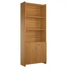 HOME MOBILI - Librero Multiuso MDP 2 Nivel(es) 70x177.3x31 cm Café Claro