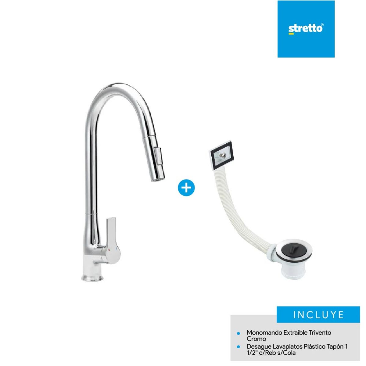 MOSAICO - Pack monomando Cromado