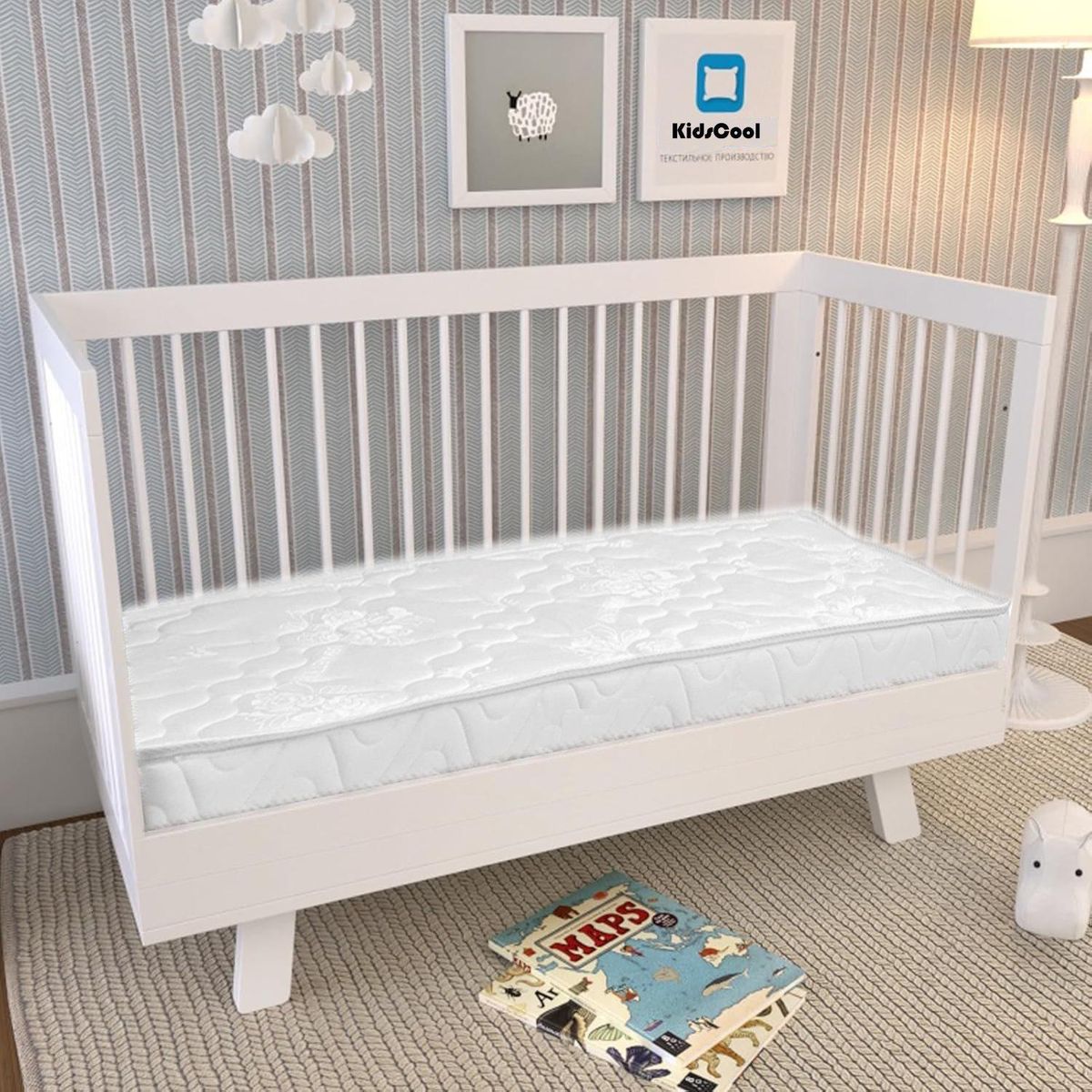 KIDSCOOL - Colchón 88x188x14 cm Blanco