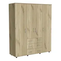 TUHOME - Clóset 4 Puerta(s) 3 Cajón(es) 2 Repisa(s) 150x179x49.3 cm Beige