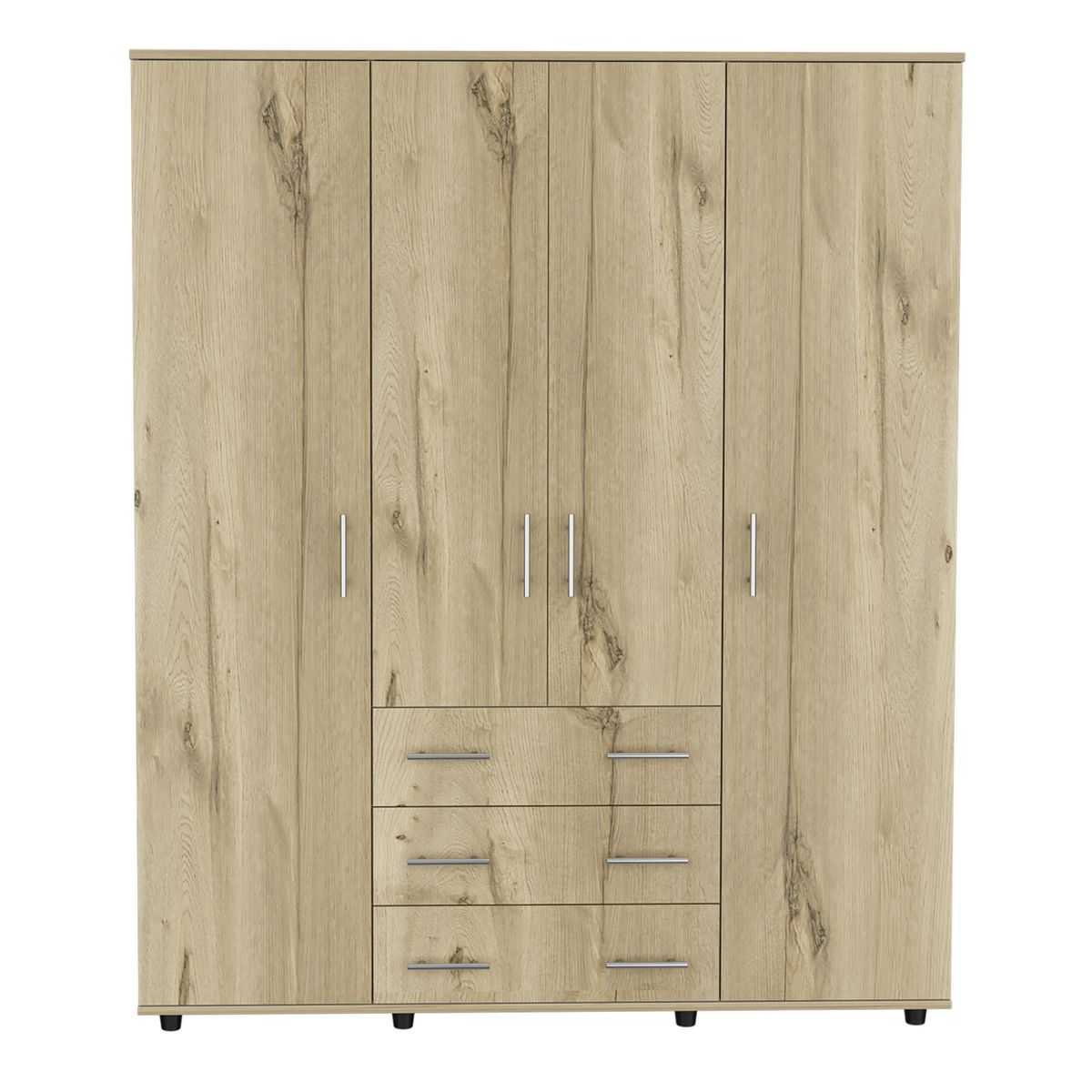 TUHOME - Clóset 4 Puerta(s) 3 Cajón(es) 2 Repisa(s) 150x179x49.3 cm Beige