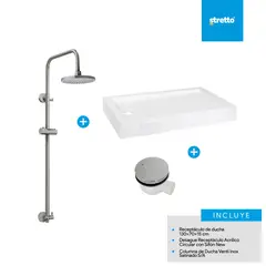 MOSAICO - Pack receptaculo 130x70 acri. + columna + desague