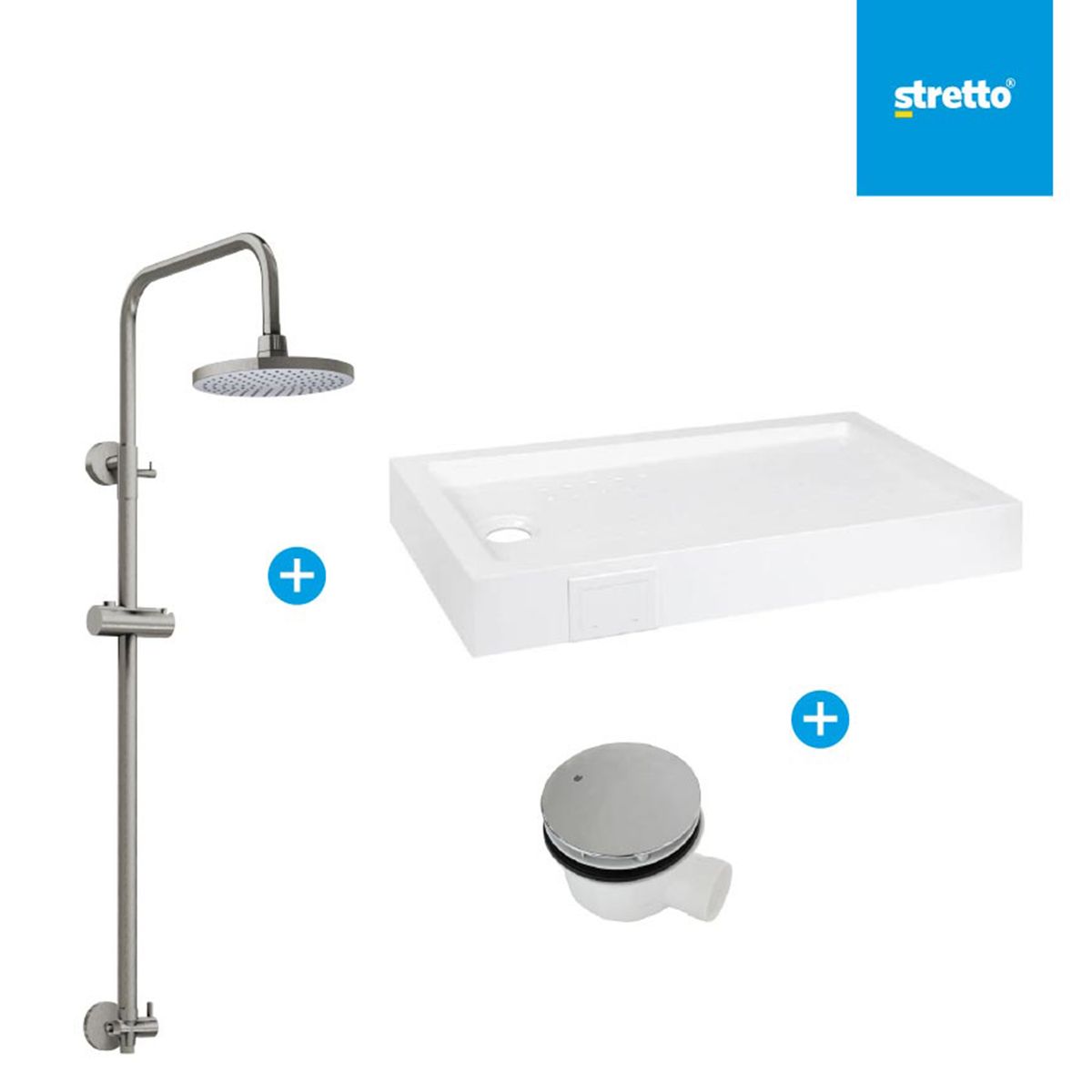 MOSAICO - Pack receptaculo 130x70 acri. + columna + desague