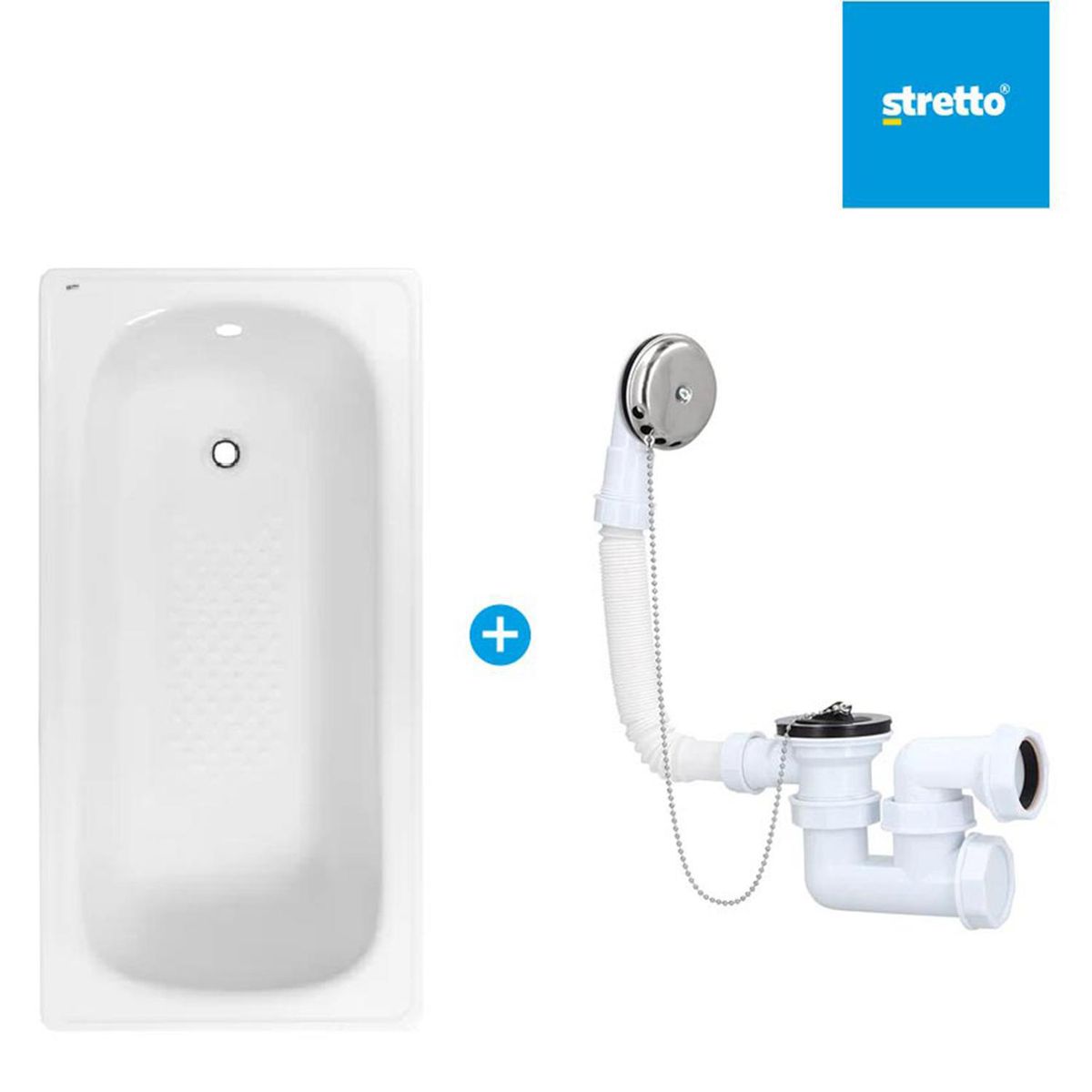 MOSAICO - Tina 156x70 cm Rectangular Acero Esmaltado