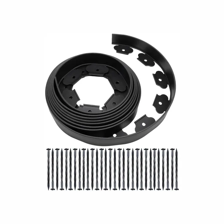 Borde separador Plástico 5x5 metros Negro