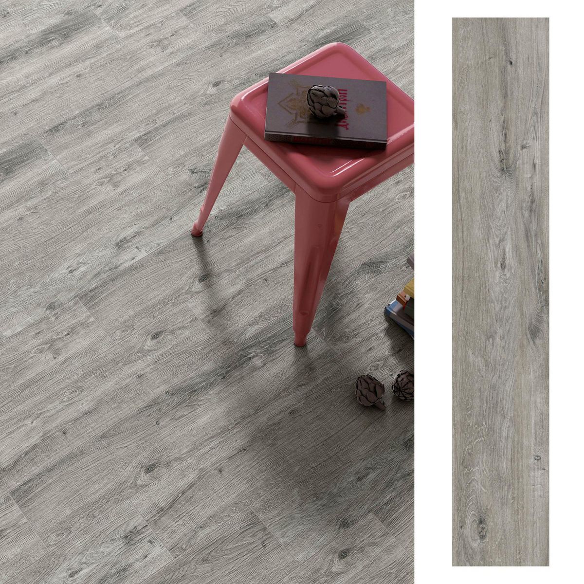 NEOX CERAMICA - Porcelanato 20x120 cm Bricola Gris 1.2 m2
