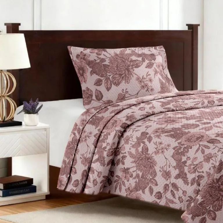 Quilt 1.5 plazas Breda Rosado