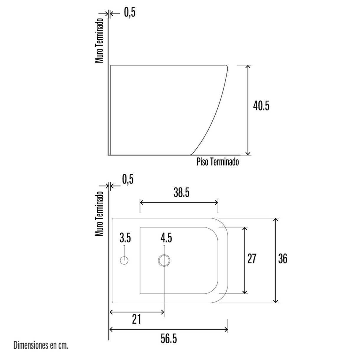 BRIGGS - Bidet Asti blanco