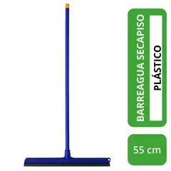 ALL CLEAN - Seca piso azul plástico con mango metálico 55 cm