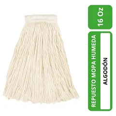 ALL CLEAN - Repuesto mopa húmeda profesional algodón 16 oz