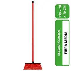 ALL CLEAN - Escoba clásica roja doméstica