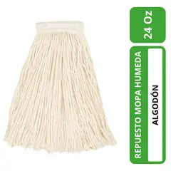 ALL CLEAN - Repuesto mopa húmeda profesional algodón 24 oz