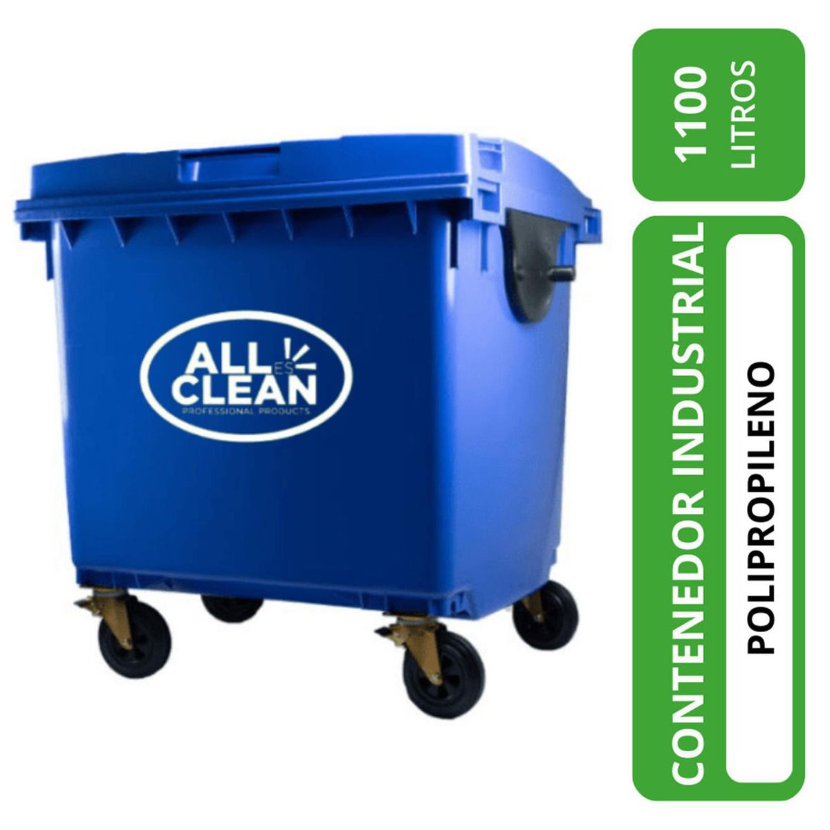 ALL CLEAN - Contenedor industrial 1100 lts azul