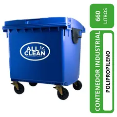 ALL CLEAN - Contenedor industrial 660 lts azul