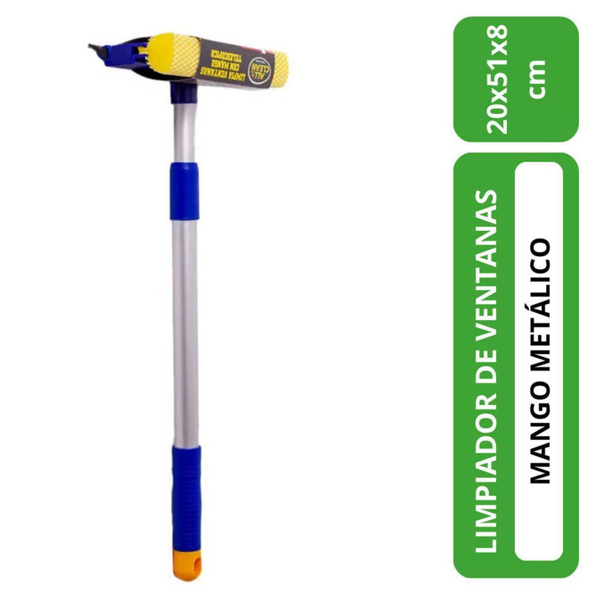 ALL CLEAN - Limpiador de ventanas con mango telescópico