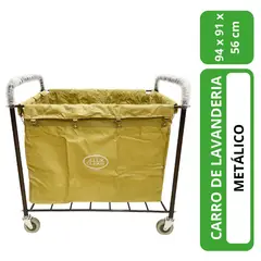 ALL CLEAN - Carro de lavandería tipo x industrial metálico