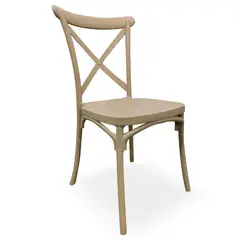 IDETEX - Pack 4 Sillas Stack Beige 88x47x49 cm